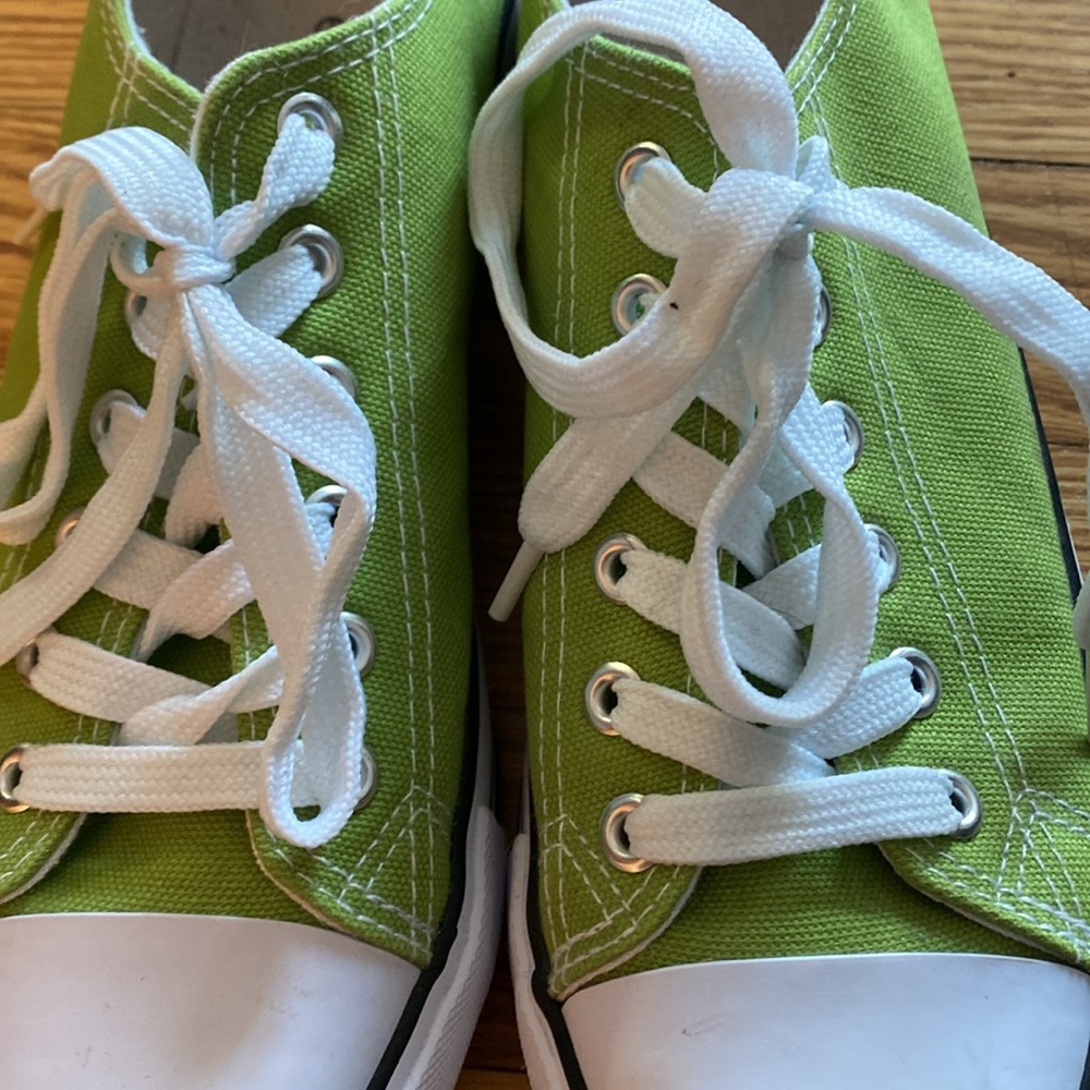 Epic Step womens lime green canvas sneakers - Picture 4 of 8
